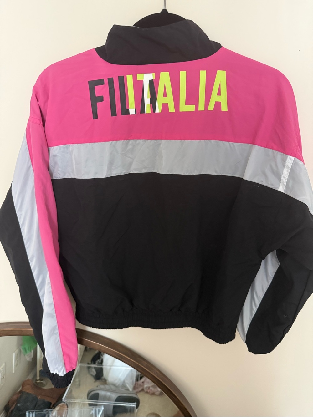 FILA Funtalia Retro Colorblock Cropped Half Zip Windbreaker Jacket - Picture 3 of 5